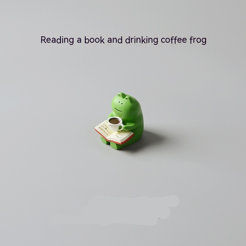 Frog Drinking Coffee