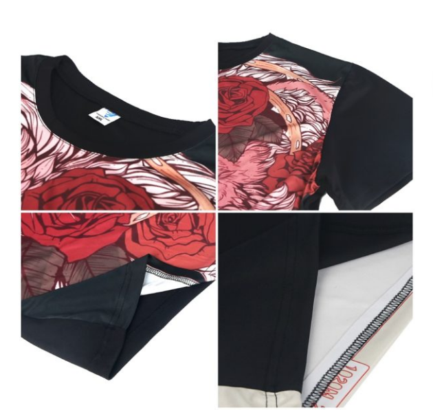 Casual Loose Retro Print Short Sleeve