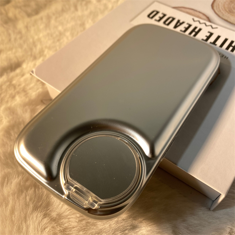 Clamshell Mirror Silver Frosted Phone Case
