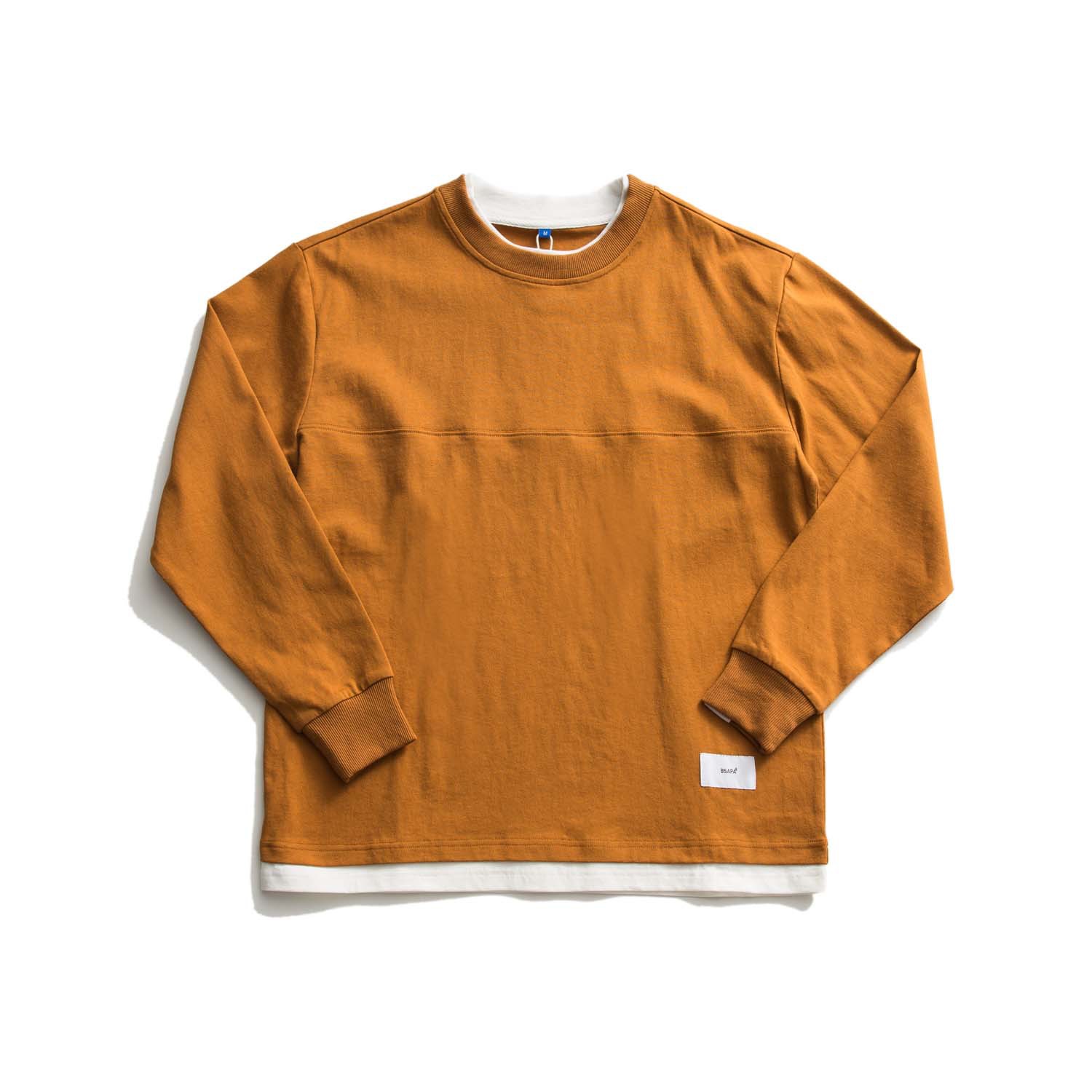 Men's Fake Two Piece Sweater Casual Bottoming Shirt