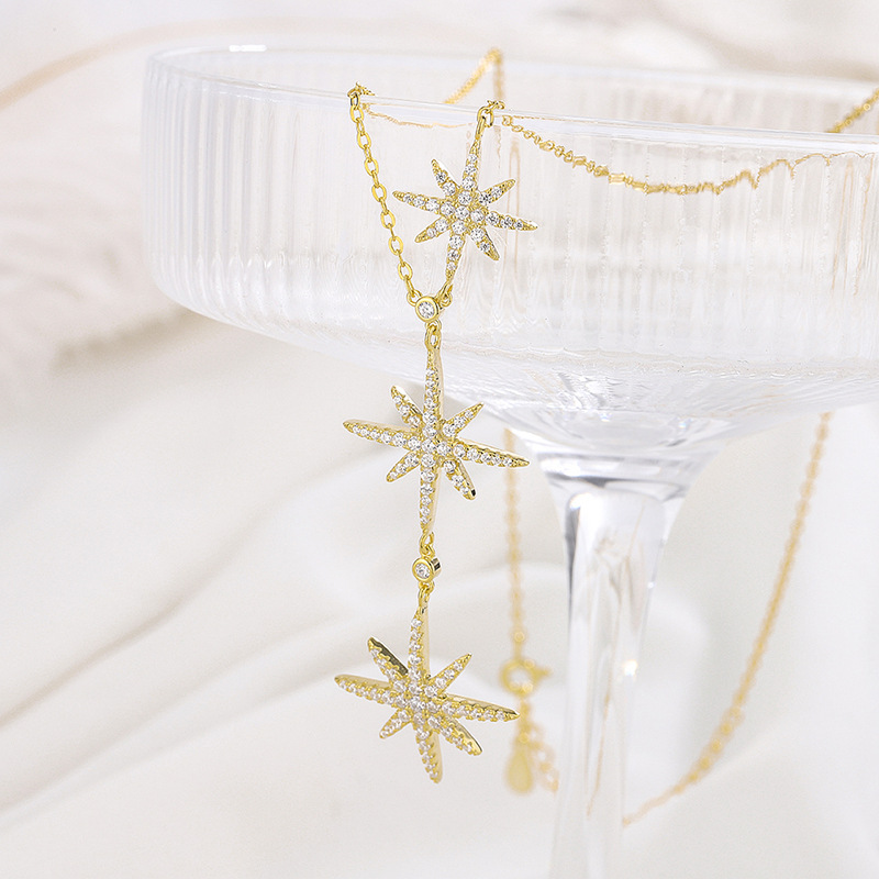 Diamond Three Meter Star Clavicle Chain Ins Net Red Tide Necklace
