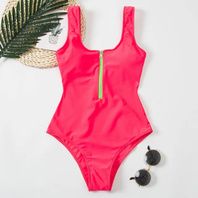 Women's Printed Zip One Piece Bikini 2 Style M - Shop at LoveMi