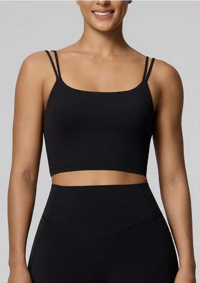 Sling Yoga Top With Open Back, Shockproof