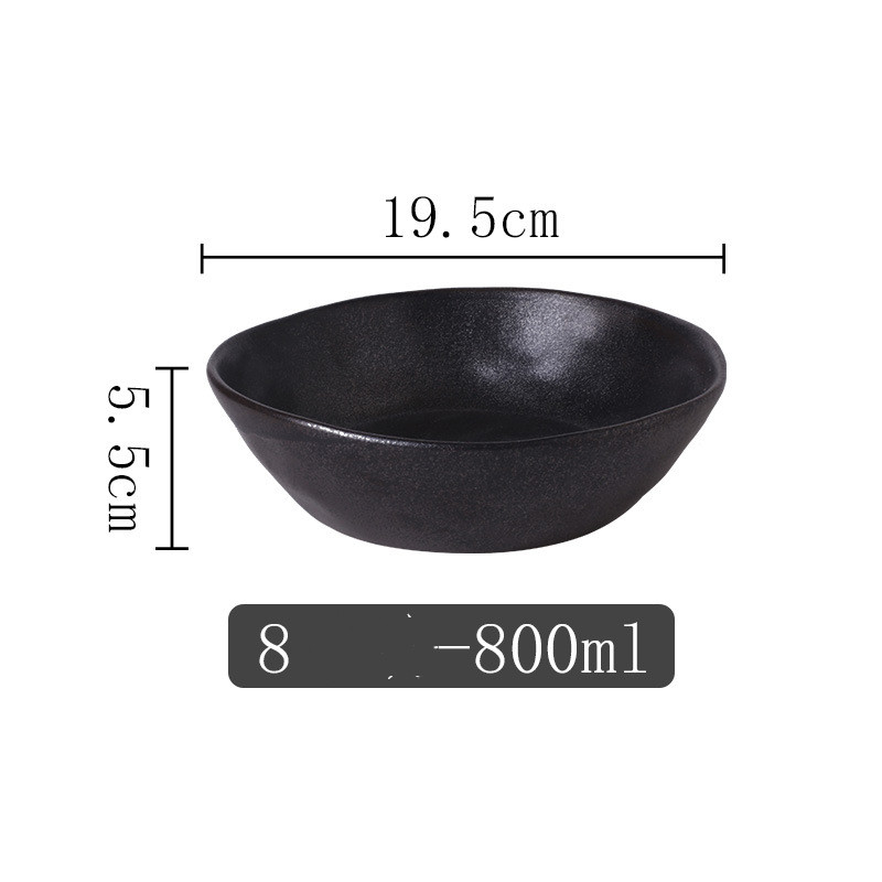 Metal black 8inch bowl