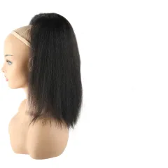 Women's Fashion Drawstring Ponytail Wig Head Cover - Black - View 1