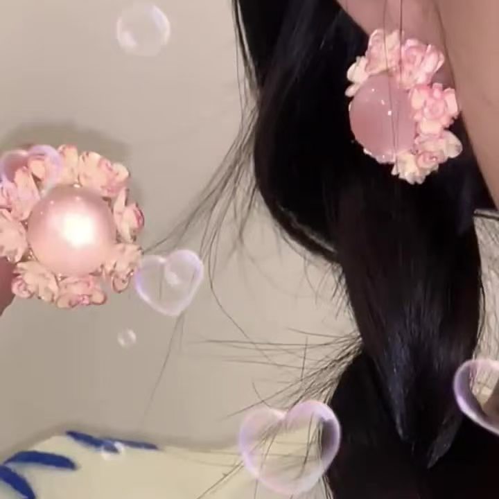 2026 New Floral Earrings Perfect For Spring, Light Luxury High-End Unique Design Stud Earrings For Women