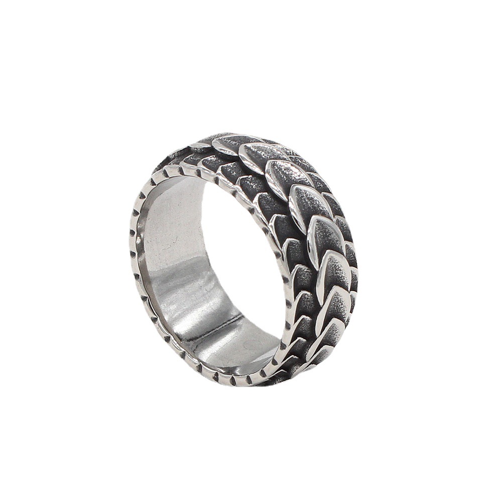 Title 5, Anillo de acero titanio para hombre con diseño ...