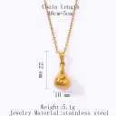 Stainless Steel Teardrop-shaped Pendant Necklace view 3