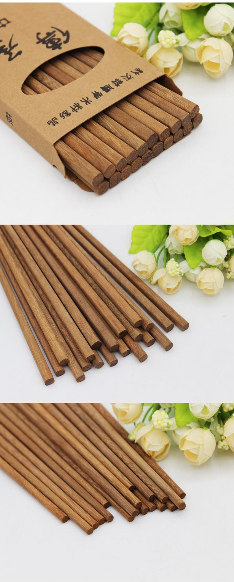 Dalbergia Ironwood Chopsticks, Ten Pairs, No Lacquer, No Wax