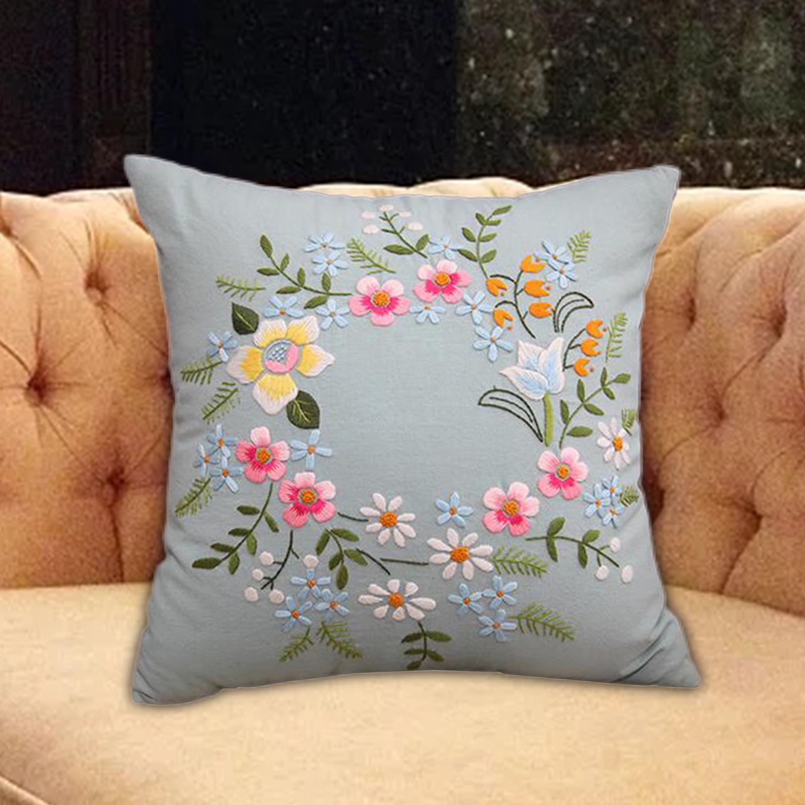 Semi-finished embroidery pillow covers kit sewing craft