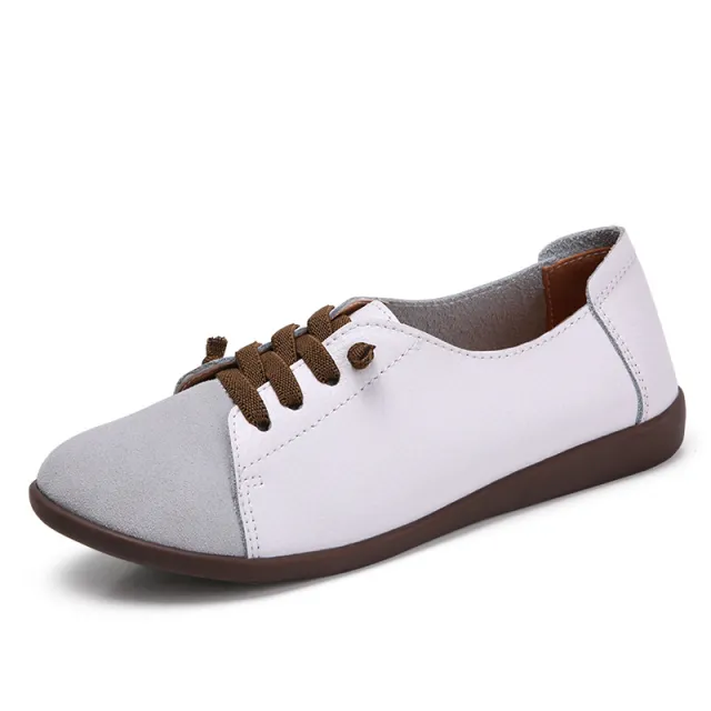 Little White Shoes Women Casual All match Soft soled Flat Shoes Low top White - Shop at LoveMi