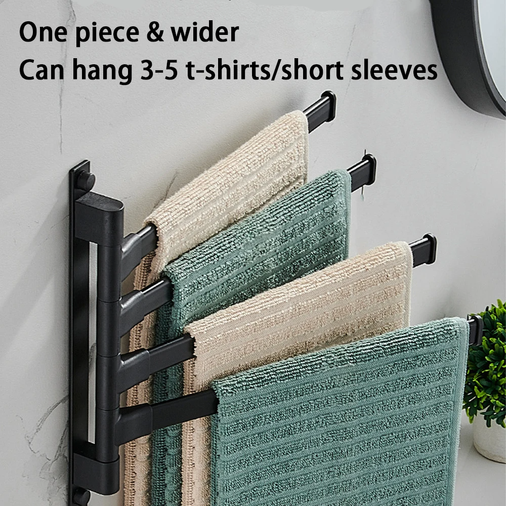 Title 9, Advanced Black New Rotating Towel Rack Bath Tow...