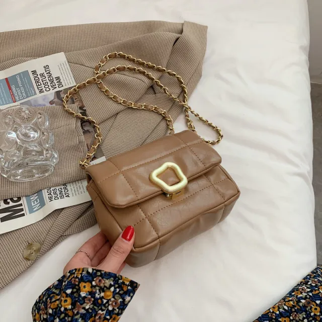 Mini Fashion Embroidery Thread Small Bag Female Bag Khaki - Shop at LoveMi