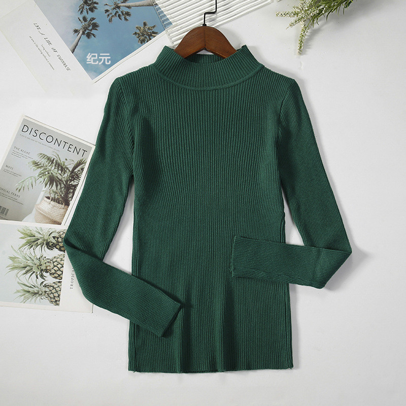 Title 12, Solid Color Pit Strip Knit Pullover Half Turtle...