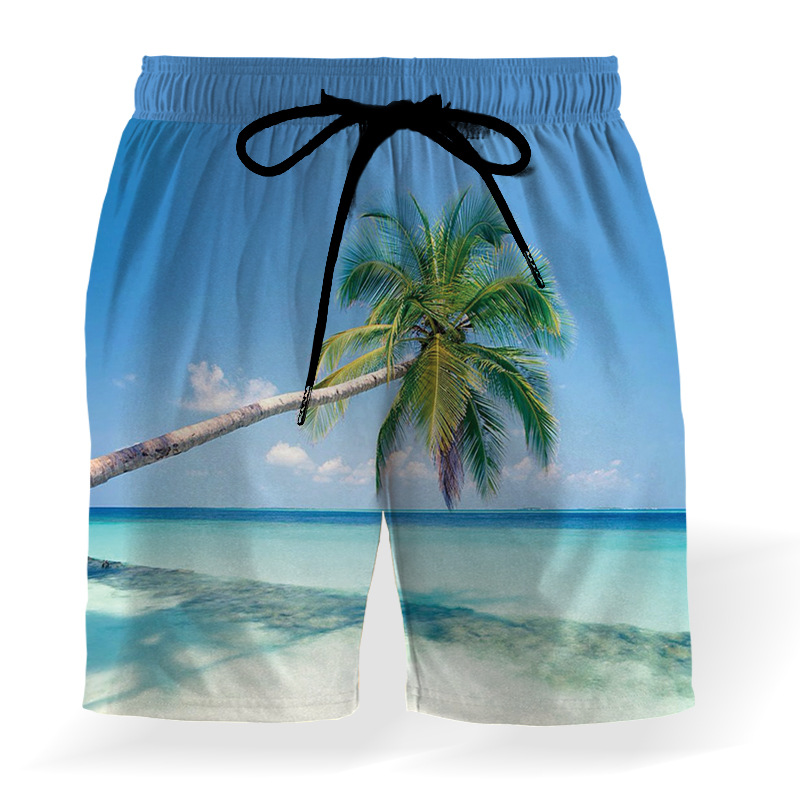 Title 11, Shorts de playa con estampado de coco, cintura ...