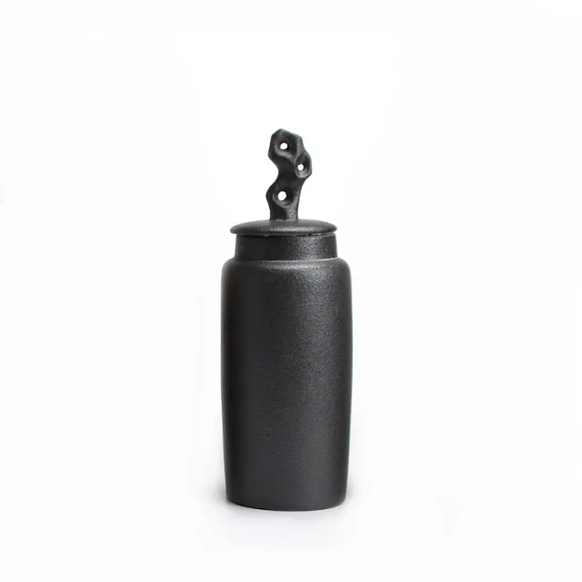 Ceramic Tea Caddy Retro Decoration Moisture proof Idea Elegant Black - Shop at LoveMi
