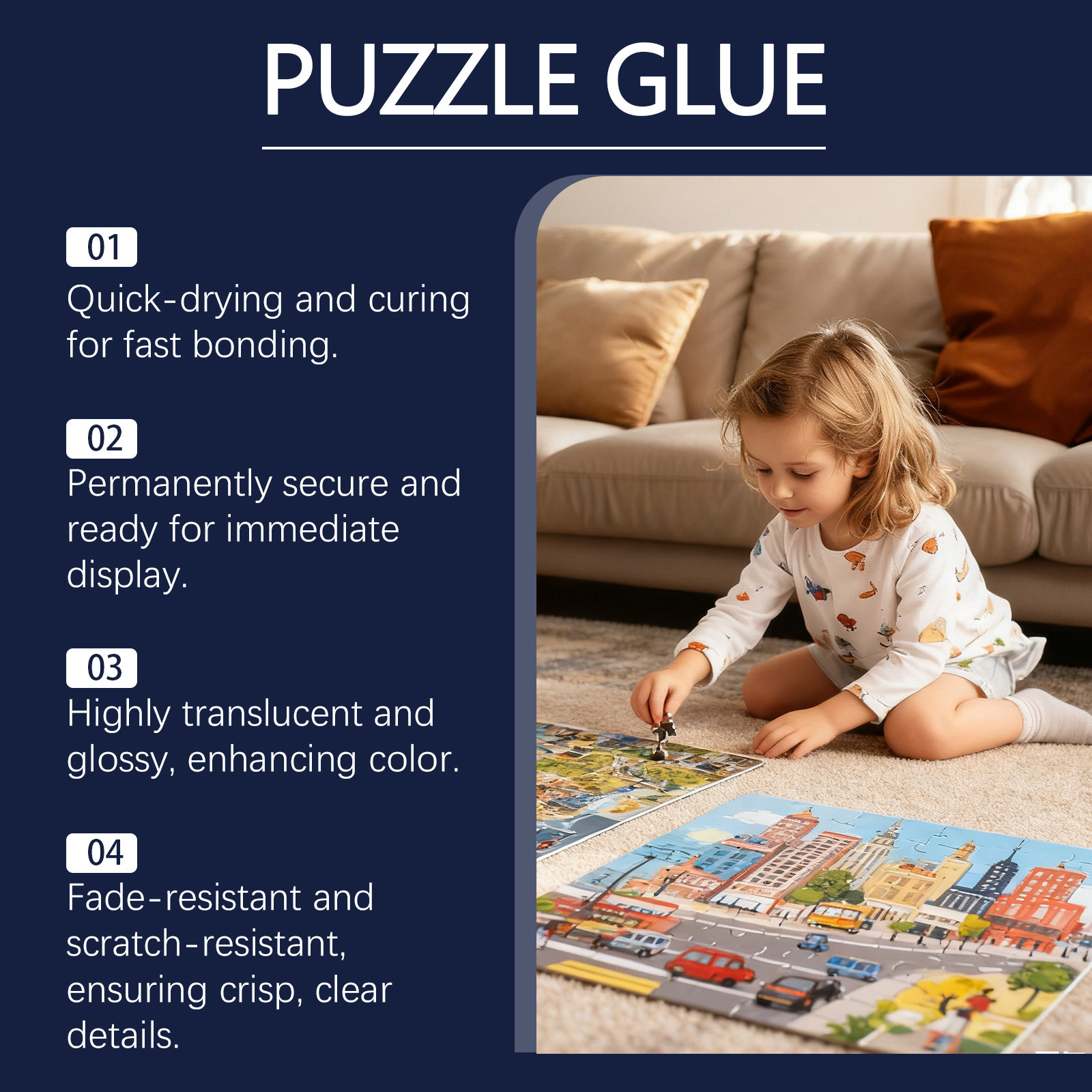 Cross-border DOWMOO Puzzle Glue Kit, DIY Puzzle Glue, Transparent, Non-yellowing, Suitable For Students And Office Use. 2