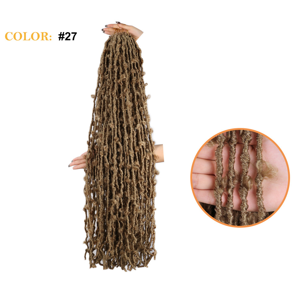 African Butterfly Curve Chemical Fiber Crochet Dirty Braid Wig Color27 - Shop at LoveMi