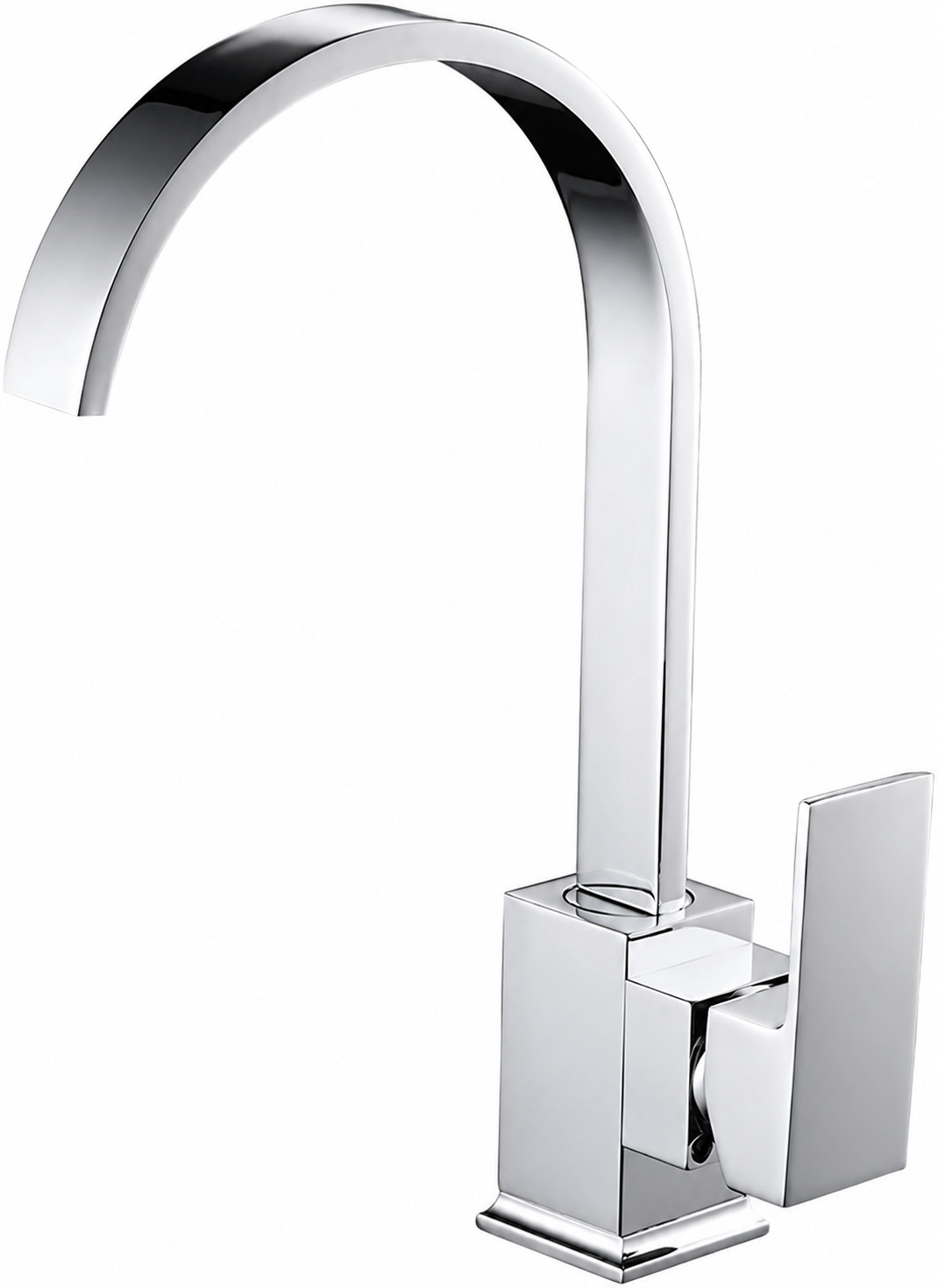 Kitchen Sink Mixer Tap Chrome Waterfall Monobloc Swivel Single Lever — image 8