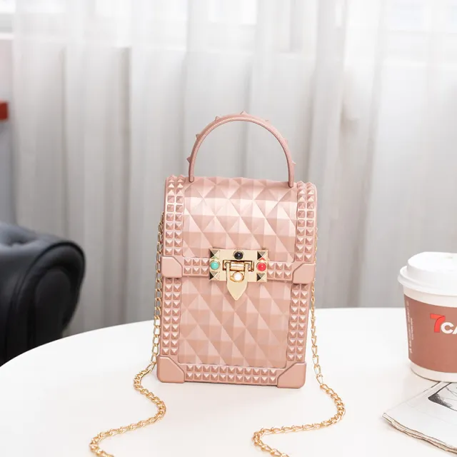 Bolsa Feminina De Couro, Bolsa De Ombro Para Celular, Com Corrente, Para Moedas E Bolsos Pink - Shop at LoveMi