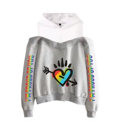 New Sexy Off-the-shoulder Hoodie For Women - 1Grey - View 1