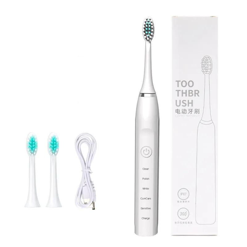 Household Vibrating Soft Hair Rechargeable Adult Electric Toothbrush - 4Style