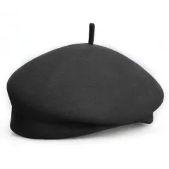 Trend Painter Wool Beret Women's Wool Styling - Black - View 1