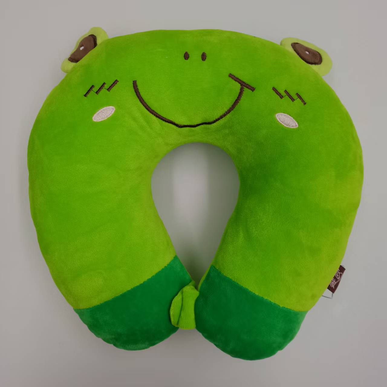 Cute Green Frog Ushape Neck Travel Pillow