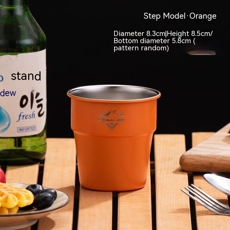 300ml Orange Camping Cup