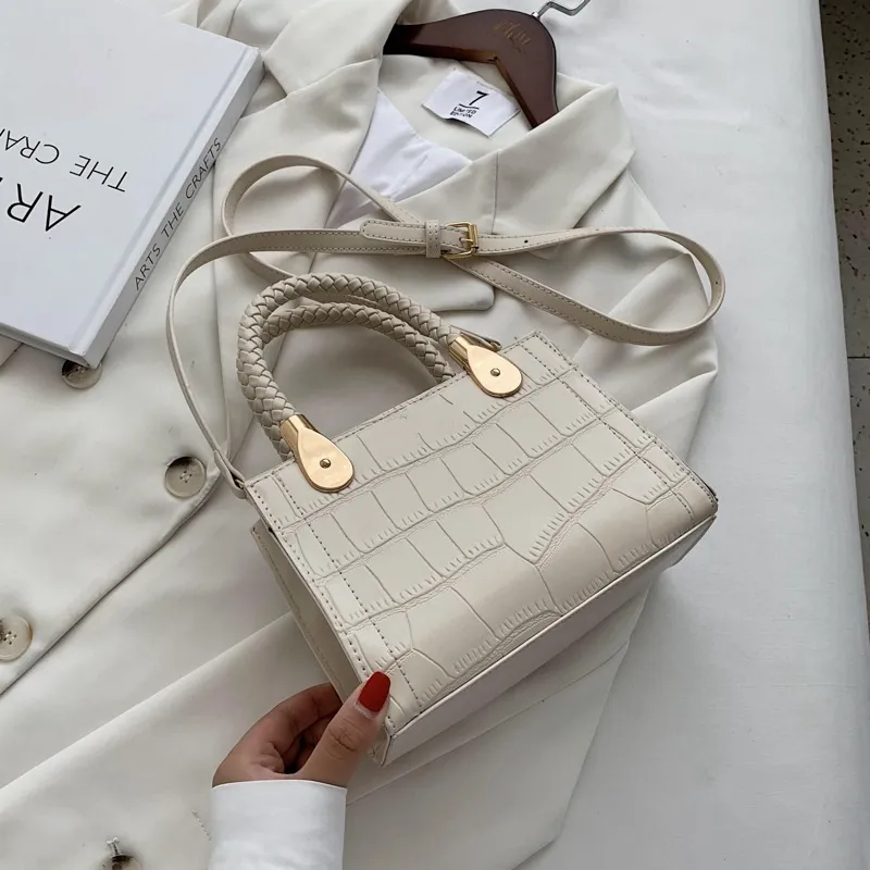 All-matching Women's Small Handbags Popular New Fashion Shoulder Crossbody Small Square Bag - Beige