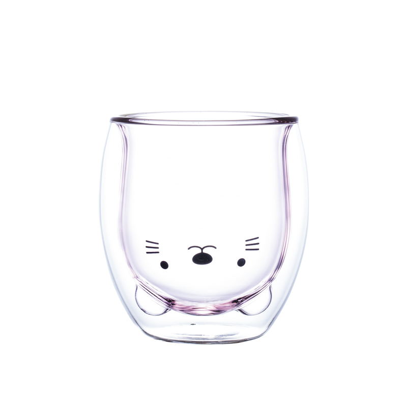 Title 1, Double Layer Animal Heat Resistant Glass Water Cup