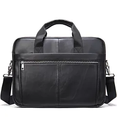 Men's Portable Briefcase Simple Diagonal Shoulder - Black - View 1