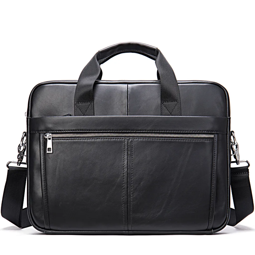 Men's Portable Briefcase Simple Diagonal Shoulder - Black