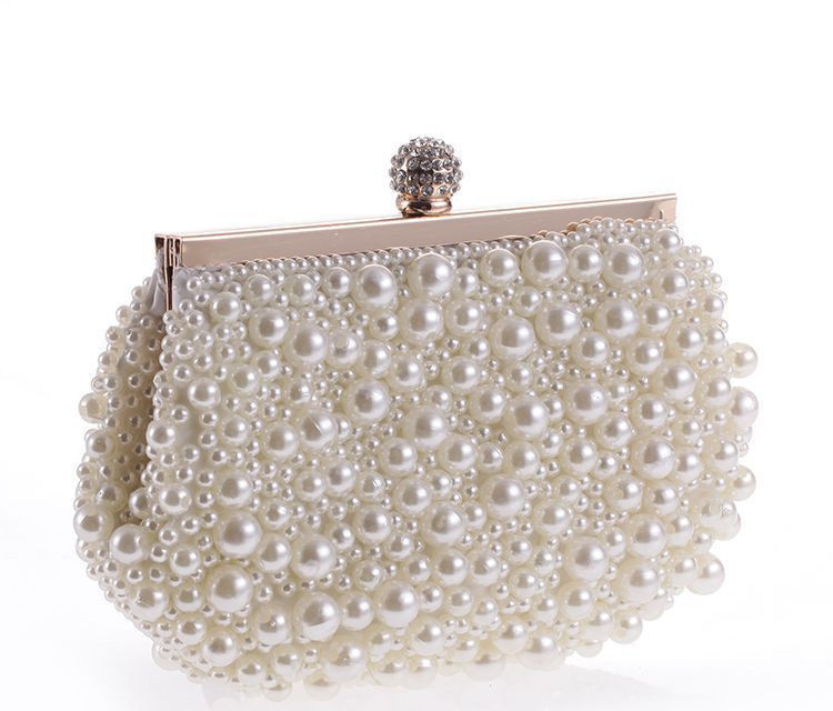 Handcrafted Beaded Embroidered Featured Evening Bag White - Shop at LoveMi