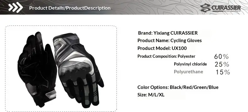 Motorcycle Gloves, Four-Season Outdoor Riding, Protective, Road Touring Off-Road, Touchscreen Compatible, Reflective