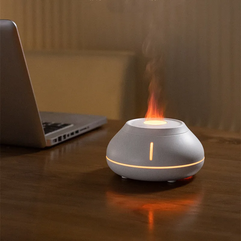 New Humidifier Colorful Simulation Flame Aroma Diffuser Desktop Creativity Humidifier For Home Room – image 3