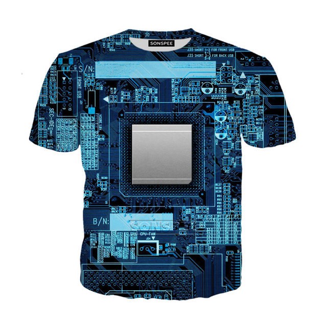 Title 5, Camiseta masculina com estampa digital 3D de pl...