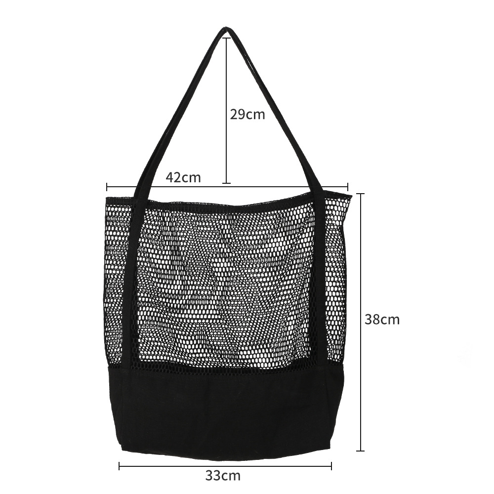 Stitching Mesh Canvas Nylon Three-dimensional Beach Bag