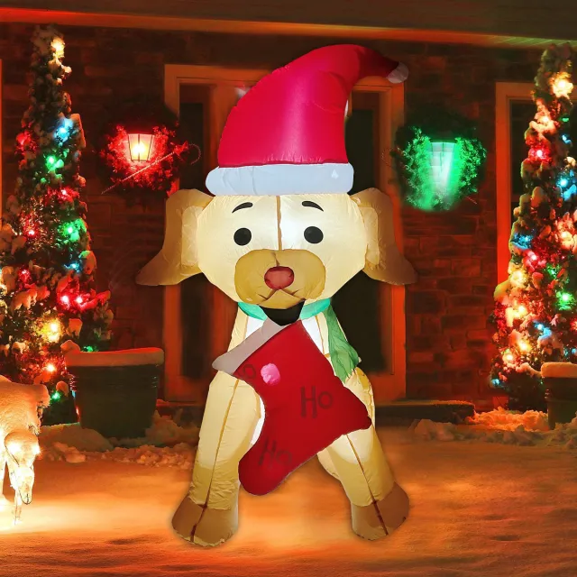 Inflatable Christmas Bear Gift Pack Inflatable Decoration Us - Shop at LoveMi