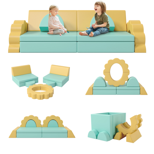 10PCS Kids Couch For Playroom, Baby Climbing And Crawl Foam Play Set, Foam Climb