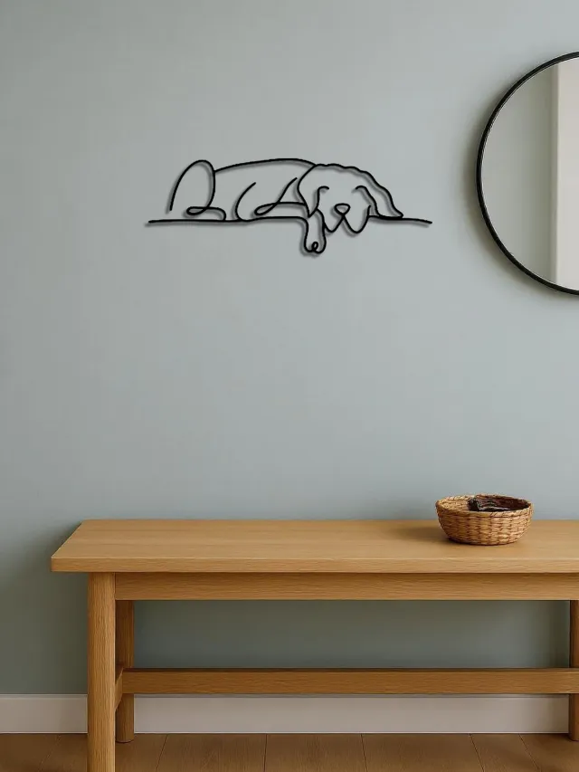 Minimalist Metal Dog Wall Art,Gothic&Boho Decor For Living Room, Bedroom Look At The Picture - Shop at LoveMi