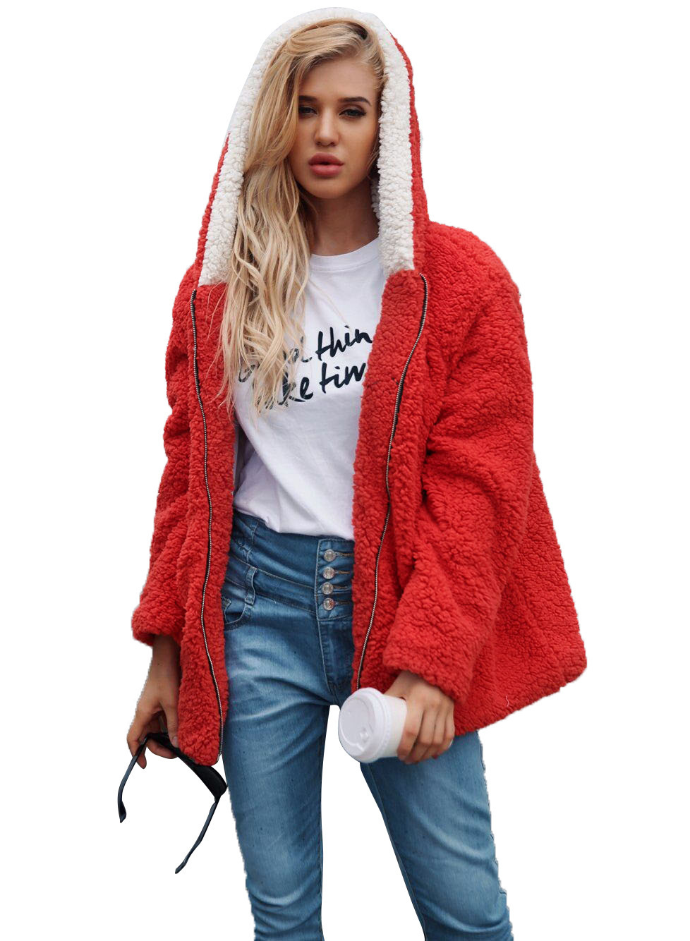 Fleece Sweater With Zipper To Keep Warm