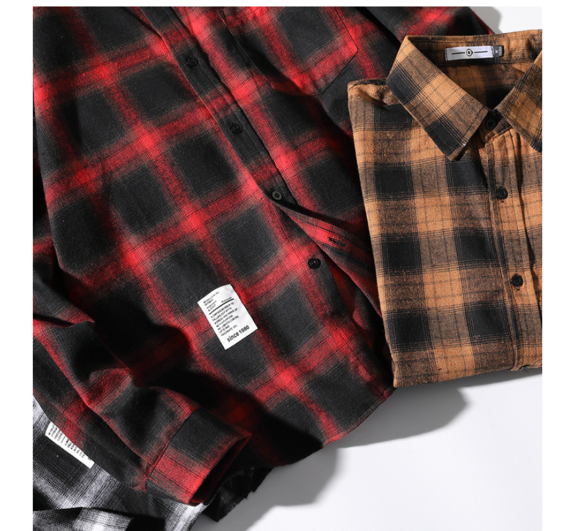 Title 5, Teen Fashion Plaid Long-sleeved Shirt