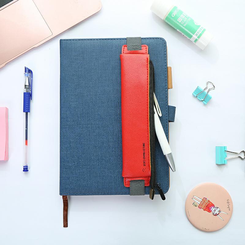 Title 16, Leather elastic buckle book and pencil case