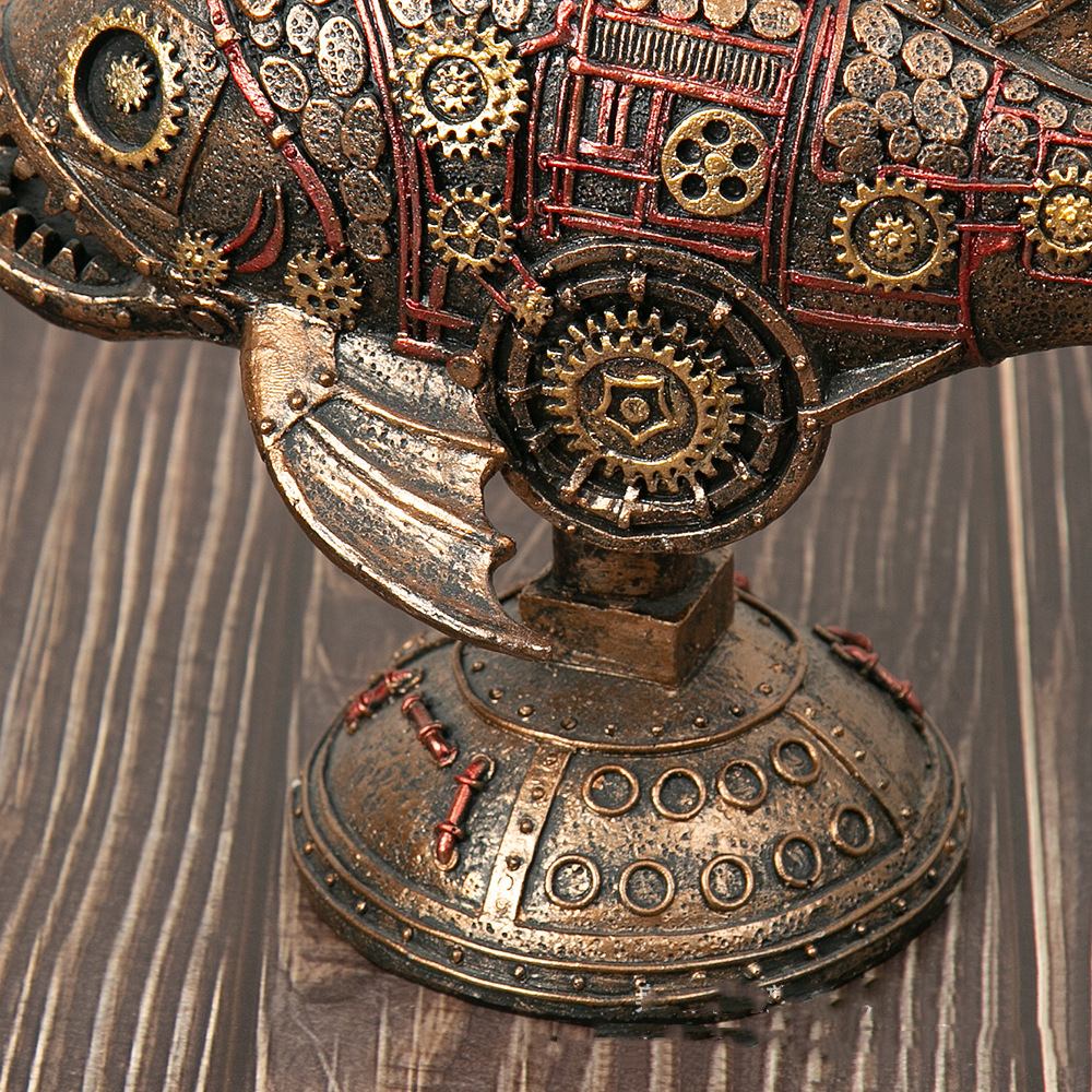Ретро стиль стимпанк Черный кит Античная медь Домашний декор