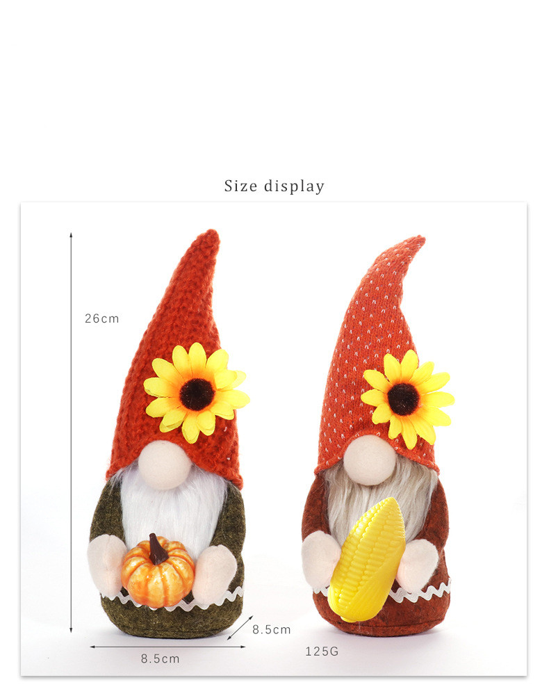 Title 1, Decorative Light-emitting Pumpkin Corn Doll Orn...