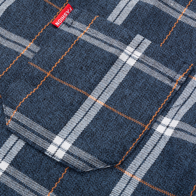 Men's Brushed Plaid Long Sleeve Shirt