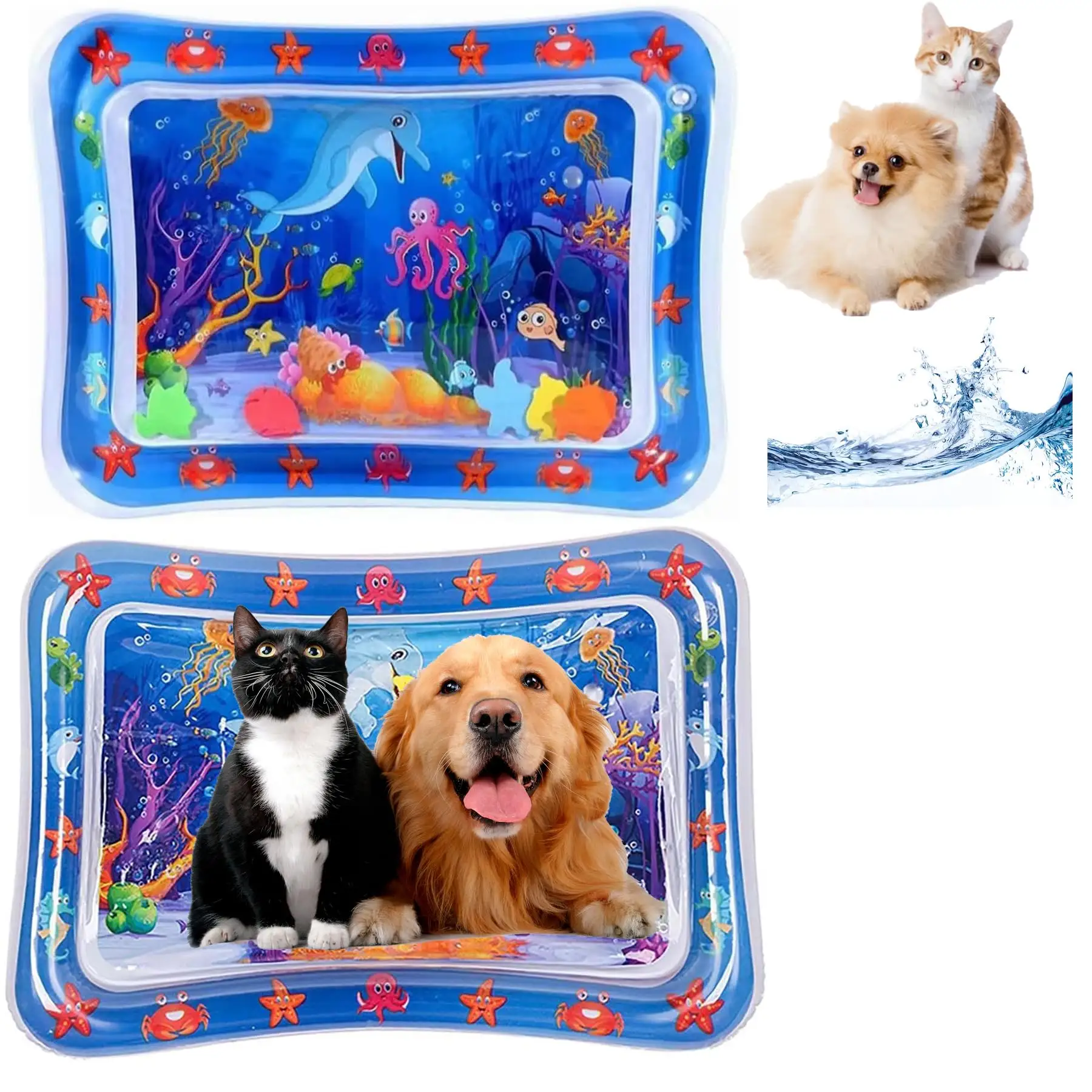 Upgraded Thickened Cat Water Mat, Interactive Toy