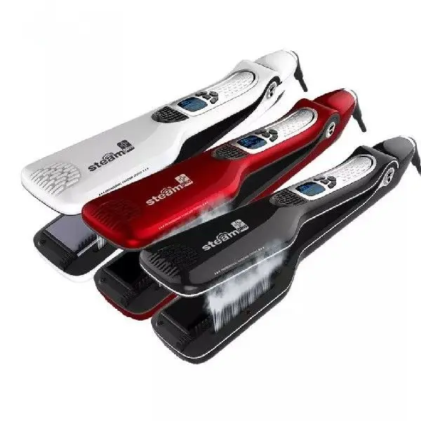 CLRLIFE Steam Hair Brush Titanium Ceramic Flat