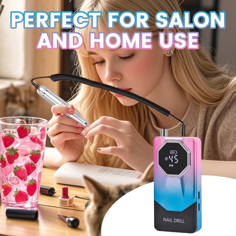 Electric Nail File Drill Machine USB Portable Manicure Pedicure UK — image 2